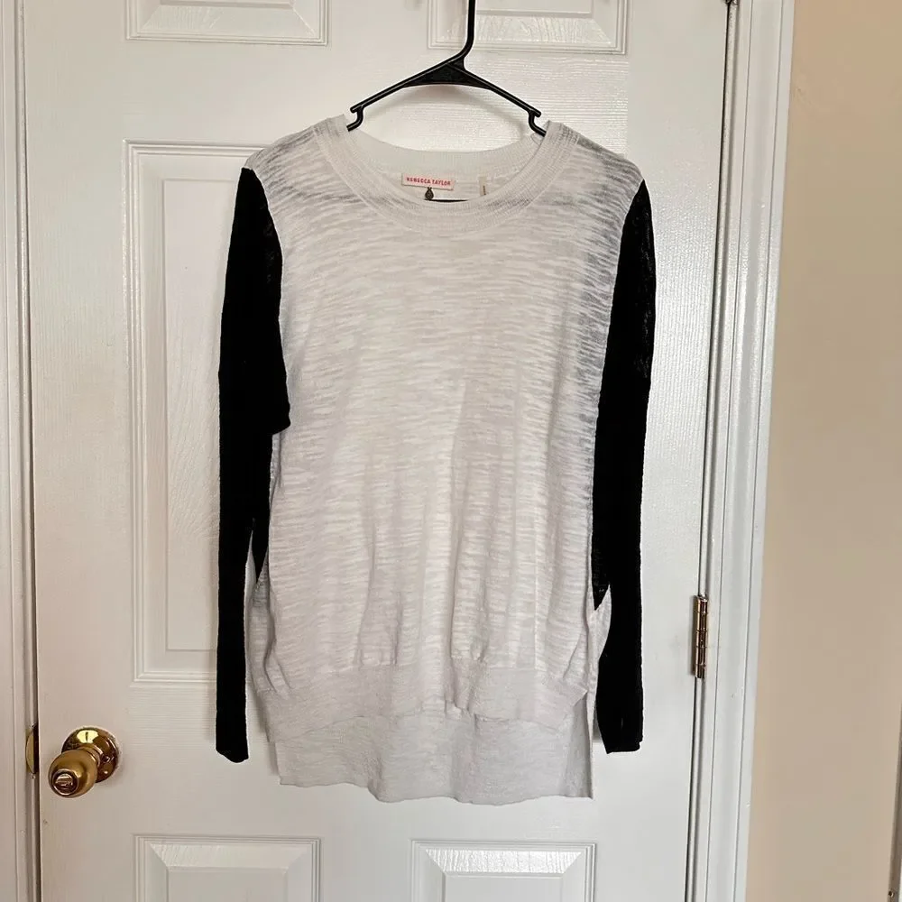 Rebecca Taylor Mesh Blocking Sweater